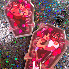 Load image into Gallery viewer, VAMPIRE WRESTLERS - 3&quot; mirror acrylic keychain
