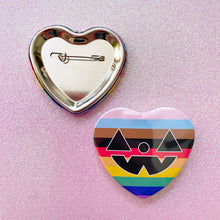 Load image into Gallery viewer, PRIDE O&#39;LANTERN - 2.25&quot; heart shaped button
