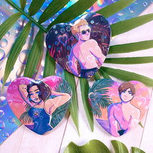 Load image into Gallery viewer, Resident Evil BEACH BABES - 2.25&quot; heart shaped button
