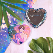 Load image into Gallery viewer, Resident Evil BEACH BABES - 2.25&quot; heart shaped button
