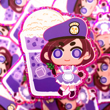 Load image into Gallery viewer, Resident Evil MAID CAFE - 3&quot; holographic glitter stickers
