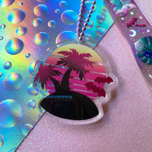 Load image into Gallery viewer, SPOOKY ISLAND - holographic mini lanyard
