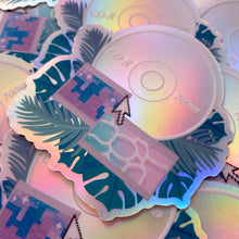Load image into Gallery viewer, VAPORWAVE CD - 3&quot; holographic vinyl sticker
