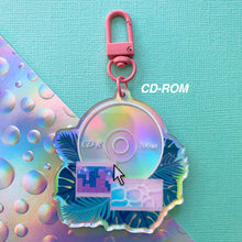 Load image into Gallery viewer, VAPORWAVE VIBES - 2.5&quot; holographic acrylic keychain
