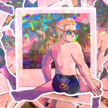 Load image into Gallery viewer, Resident Evil WESKER STARS SUMMER - 4&quot; holographic vinyl sticker
