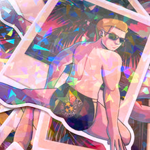 Load image into Gallery viewer, Resident Evil WESKER STARS SUMMER - 4&quot; holographic vinyl sticker
