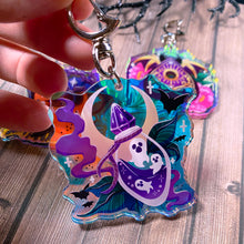 Load image into Gallery viewer, WITCHY VIBES - 2.5&quot; iridescent acrylic keychain
