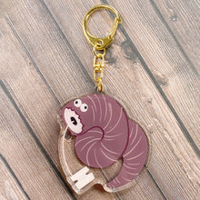 Load image into Gallery viewer, Dune SANDWORM on a STRING - 2.5&quot; acrylic keychain
