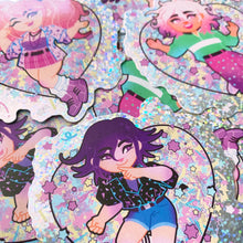 Load image into Gallery viewer, Danganronpa PASTEL 80S - 3&quot; holographic glitter sticker
