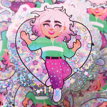 Load image into Gallery viewer, Danganronpa PASTEL 80S - 3&quot; holographic glitter sticker
