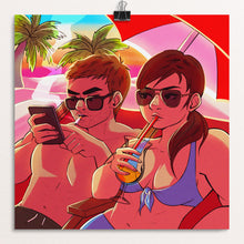 Load image into Gallery viewer, Resident Evil BEACH STARS - holographic mini print
