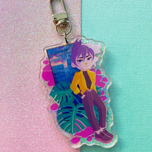 Load image into Gallery viewer, CSM VAPORWAVE DEVILS - 3.5&quot; holographic acrylic keychain
