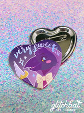 Load image into Gallery viewer, Critical Role VERY SWEET - 2.25&quot; heart shaped button (LAST CHANCE)
