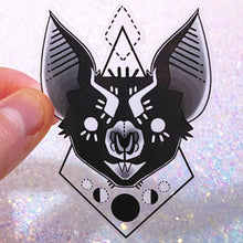 Load image into Gallery viewer, BAT HEAD - 3&quot; clear sticker
