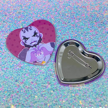 Load image into Gallery viewer, Critical Role VOX MACHI-HEARTS - 2.25&quot; heart shaped button (LAST CHANCE)
