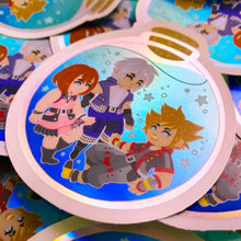 Load image into Gallery viewer, Kingdom Hearts DESTINY TRIO - 3&quot; holographic sticker
