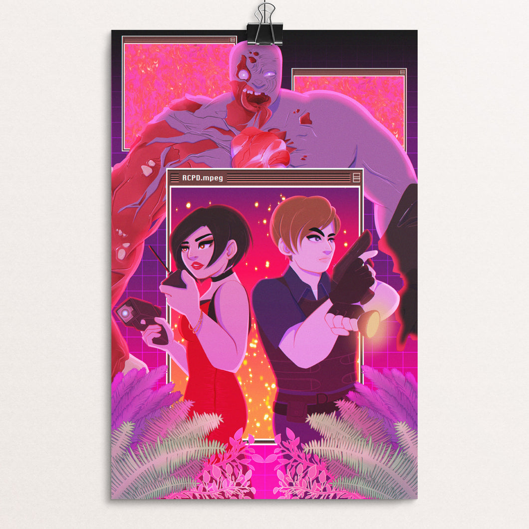 Resident Evil LEON AND ADA - digital print (two sizes)