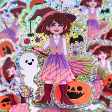 Load image into Gallery viewer, ST HALLOWEEN - 3&quot; holographic glitter stickers
